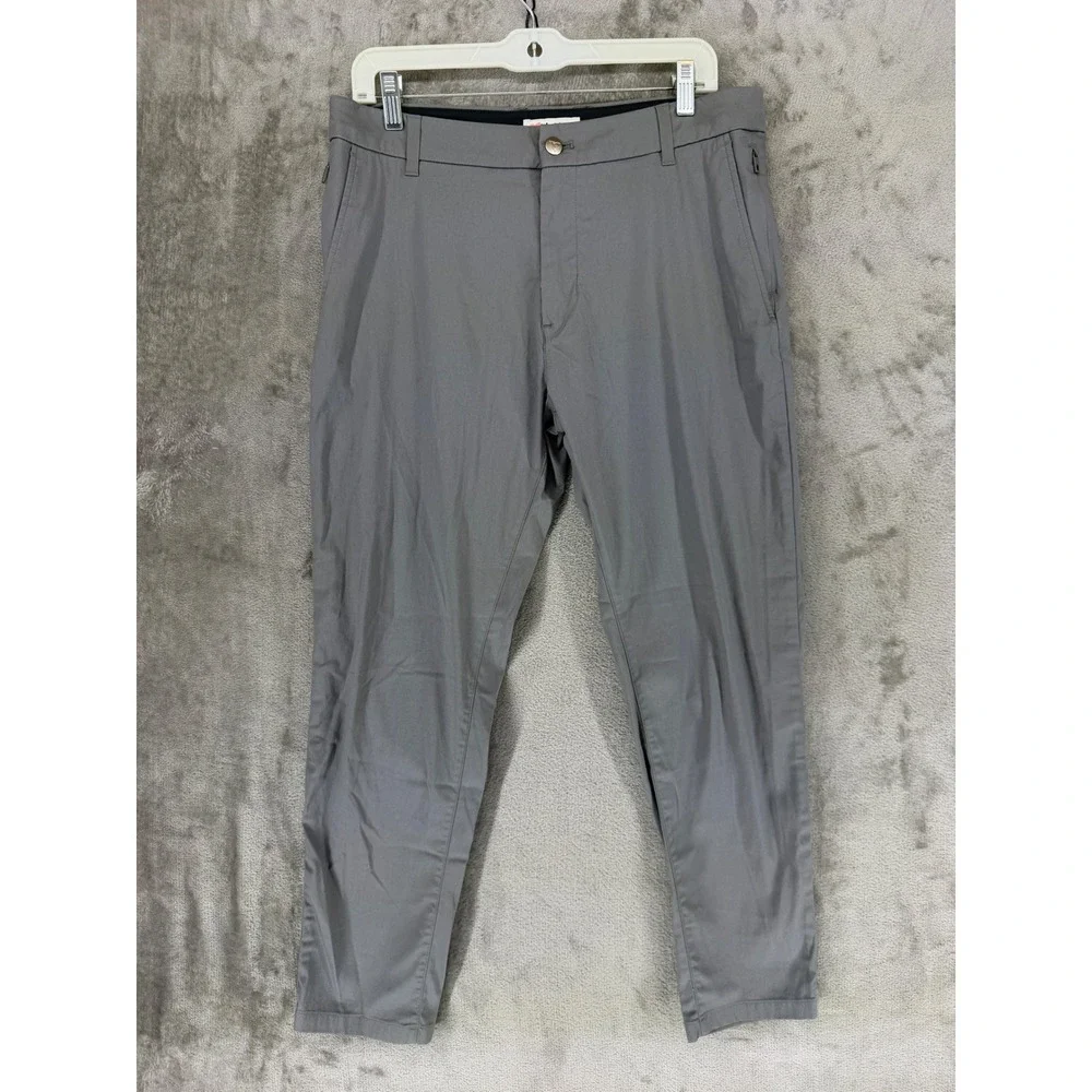 Birddogs Mens Grey Khaki Chino Pants Stretch Cotton Nylon 34x30 (Measures 34x28)